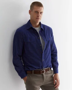 Hot Sportscraft Cullen Cord Shirt in Ball Point Blue BallPointBlue