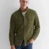 Online Sportscraft Cullen Cord Shirt in Moss