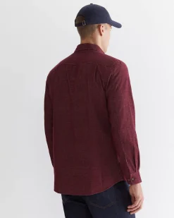 Clearance Sportscraft Cullen Cord Shirt in Wineberry