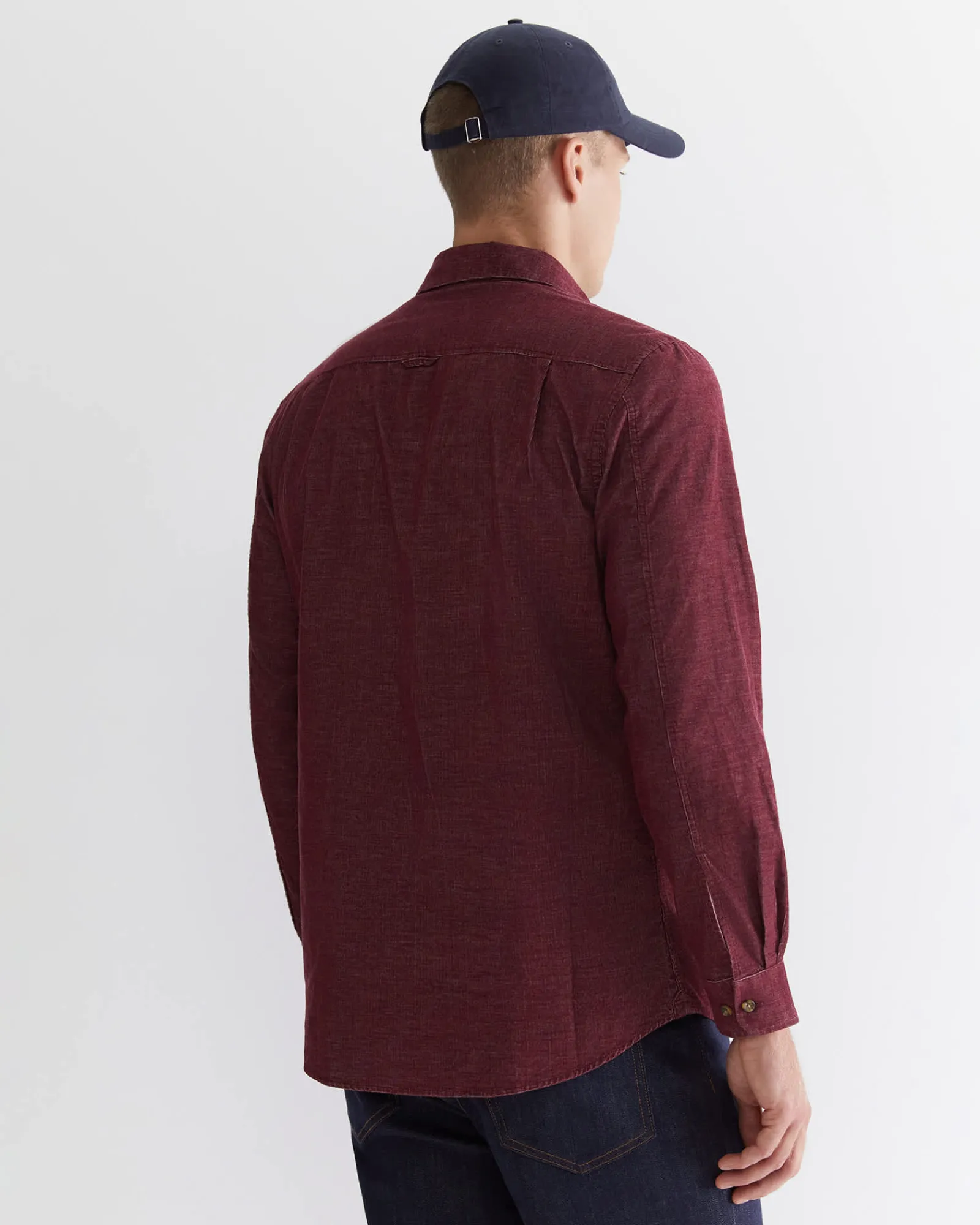 Clearance Sportscraft Cullen Cord Shirt in Wineberry