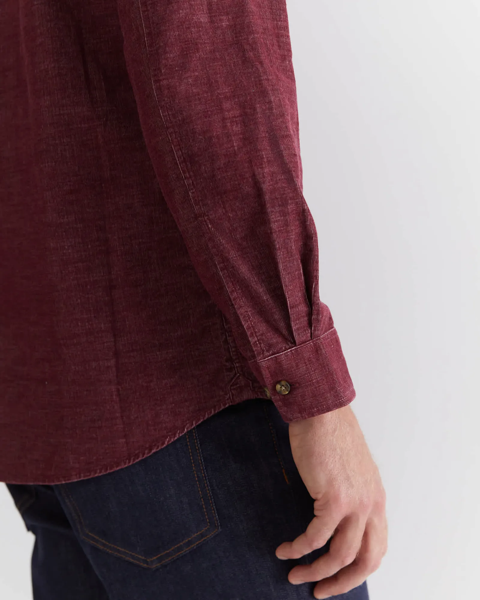 Clearance Sportscraft Cullen Cord Shirt in Wineberry