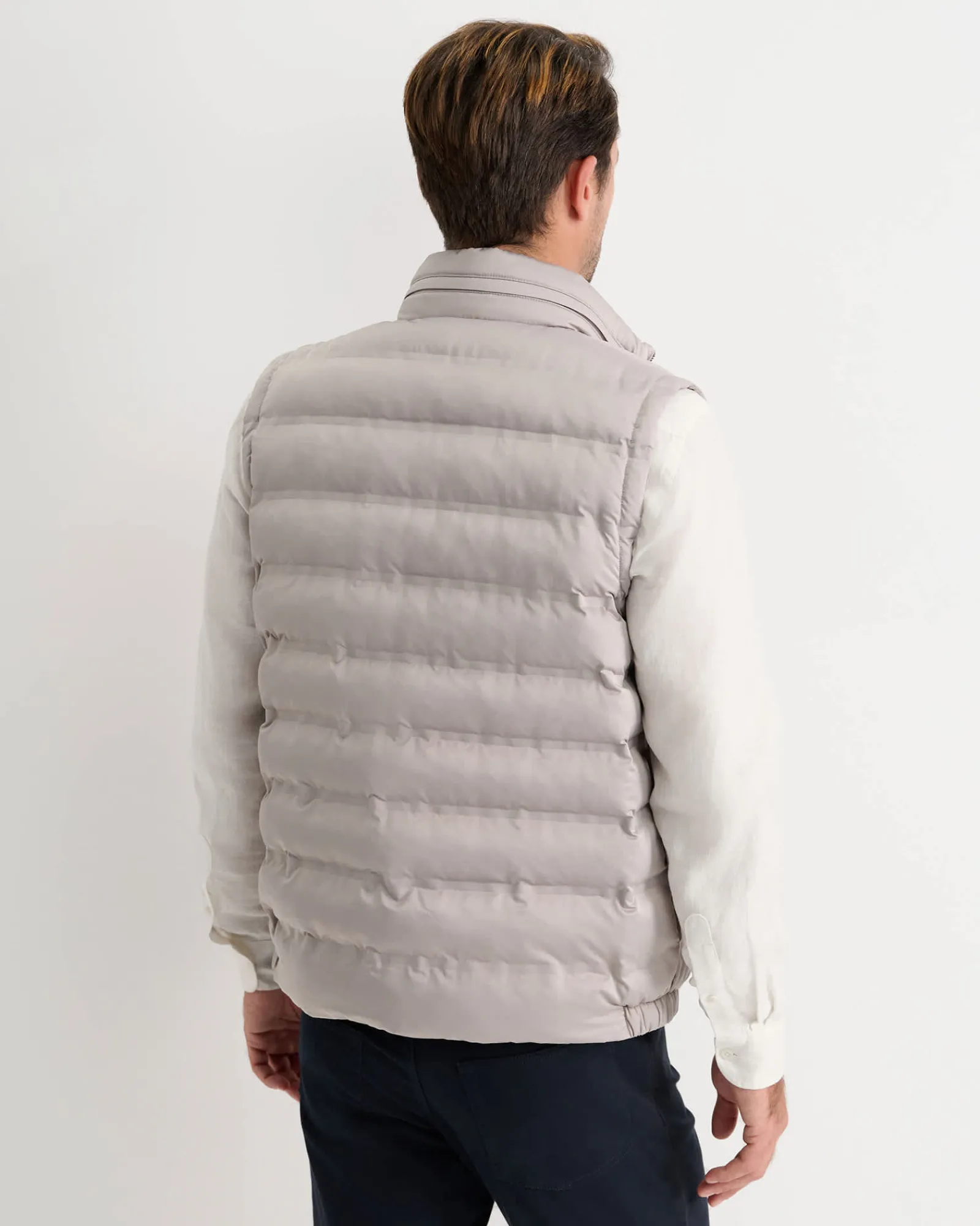 New Sportscraft Curtis Puffer Vest in Silver