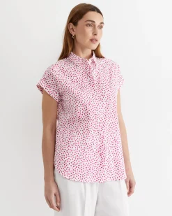 Sale Sportscraft Dashy Lily Voile Shirt in Whitepink White/pink