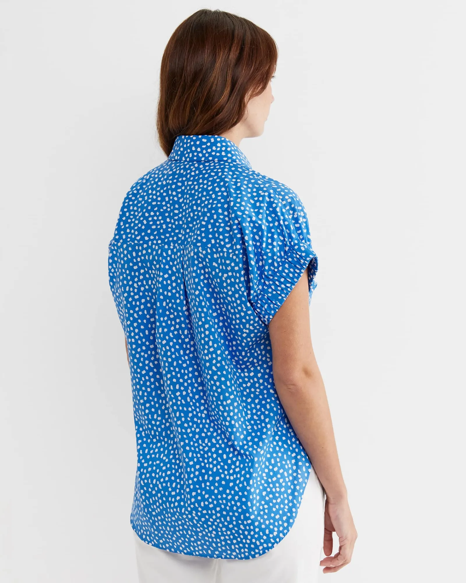 Fashion Sportscraft Dashy Lily Voile Shirt in Bluewhite Blue/white
