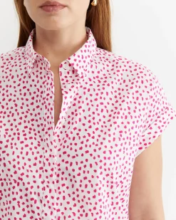 Sale Sportscraft Dashy Lily Voile Shirt in Whitepink White/pink