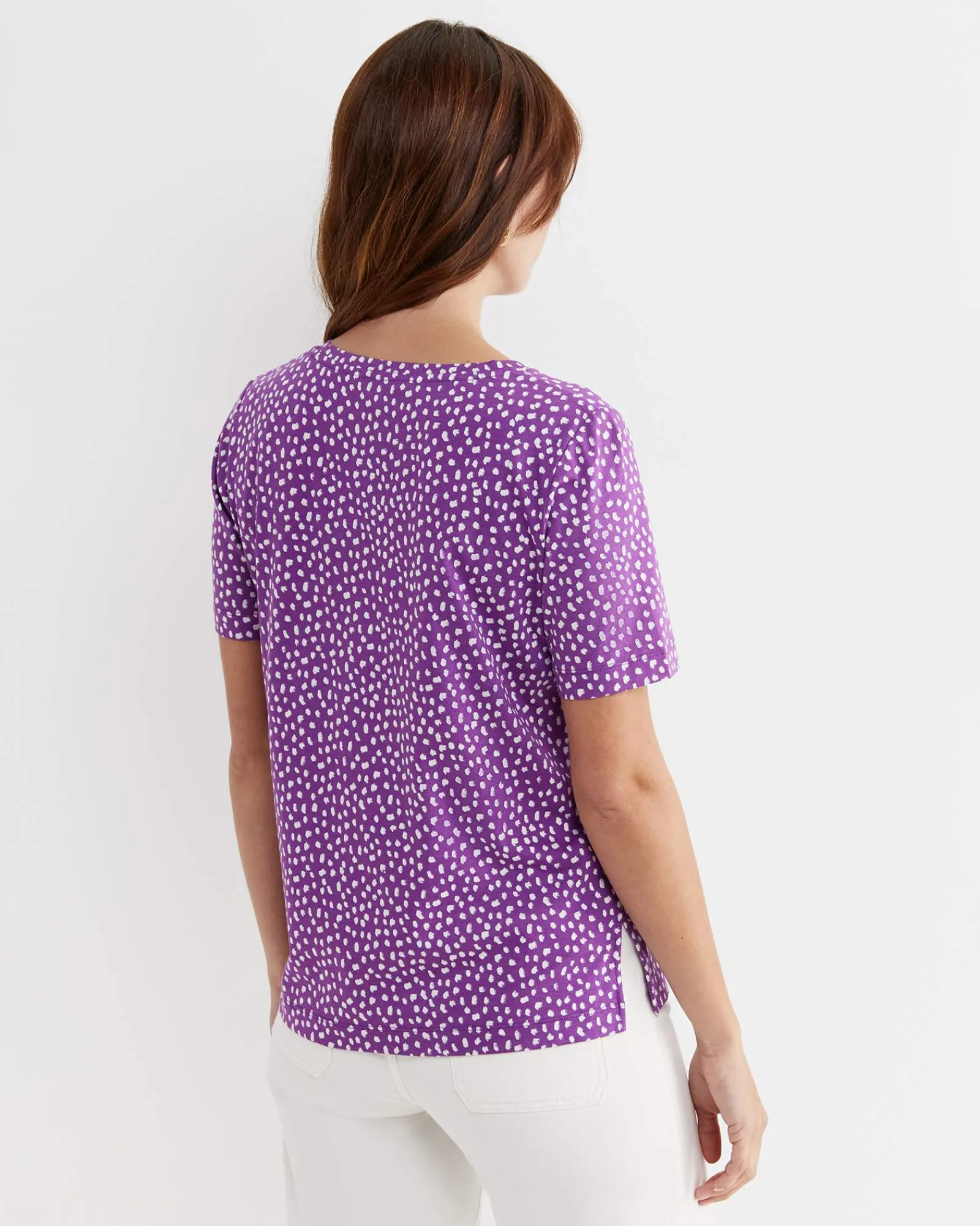 New Sportscraft Dashy Mercerised Tee in Purplewhite Purple/white