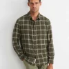 Online Sportscraft Davis Long Sleeve Check Shirt in Khaki
