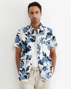Hot Sportscraft Dyer Short Sleeve Shirt in Blue Multi BlueMulti