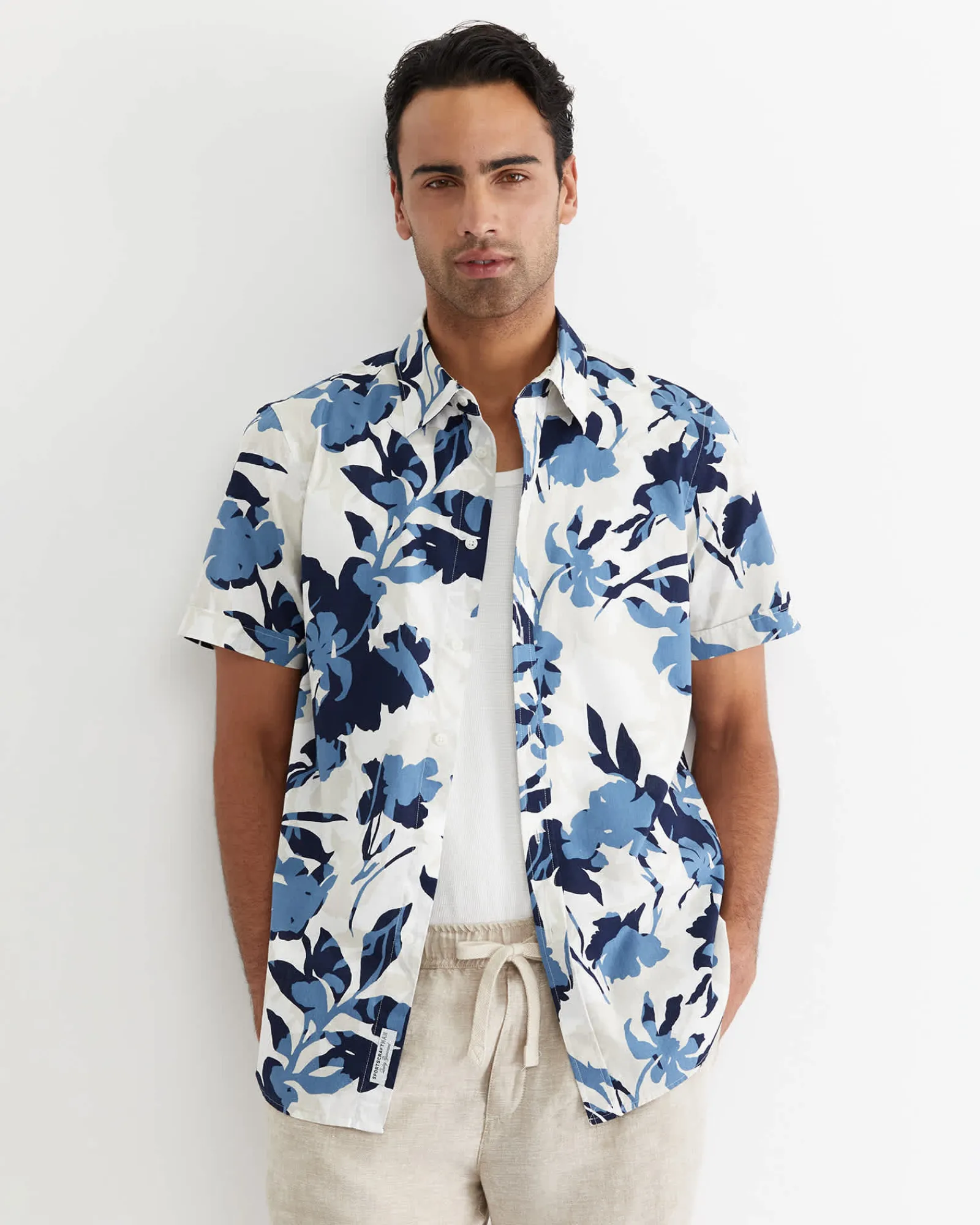 Hot Sportscraft Dyer Short Sleeve Shirt in Blue Multi BlueMulti