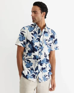 Hot Sportscraft Dyer Short Sleeve Shirt in Blue Multi BlueMulti