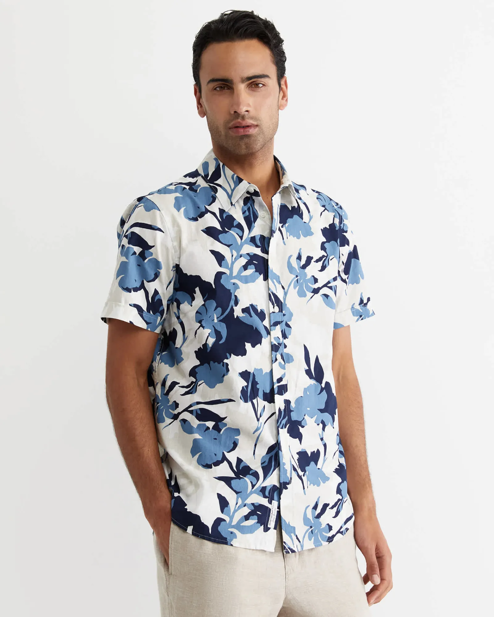 Hot Sportscraft Dyer Short Sleeve Shirt in Blue Multi BlueMulti