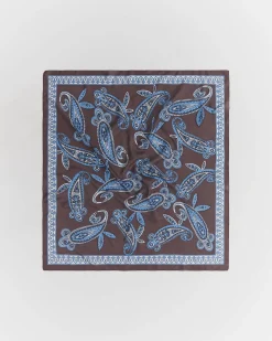 New Sportscraft Elizabeth Paisley Scarf in Chocolate