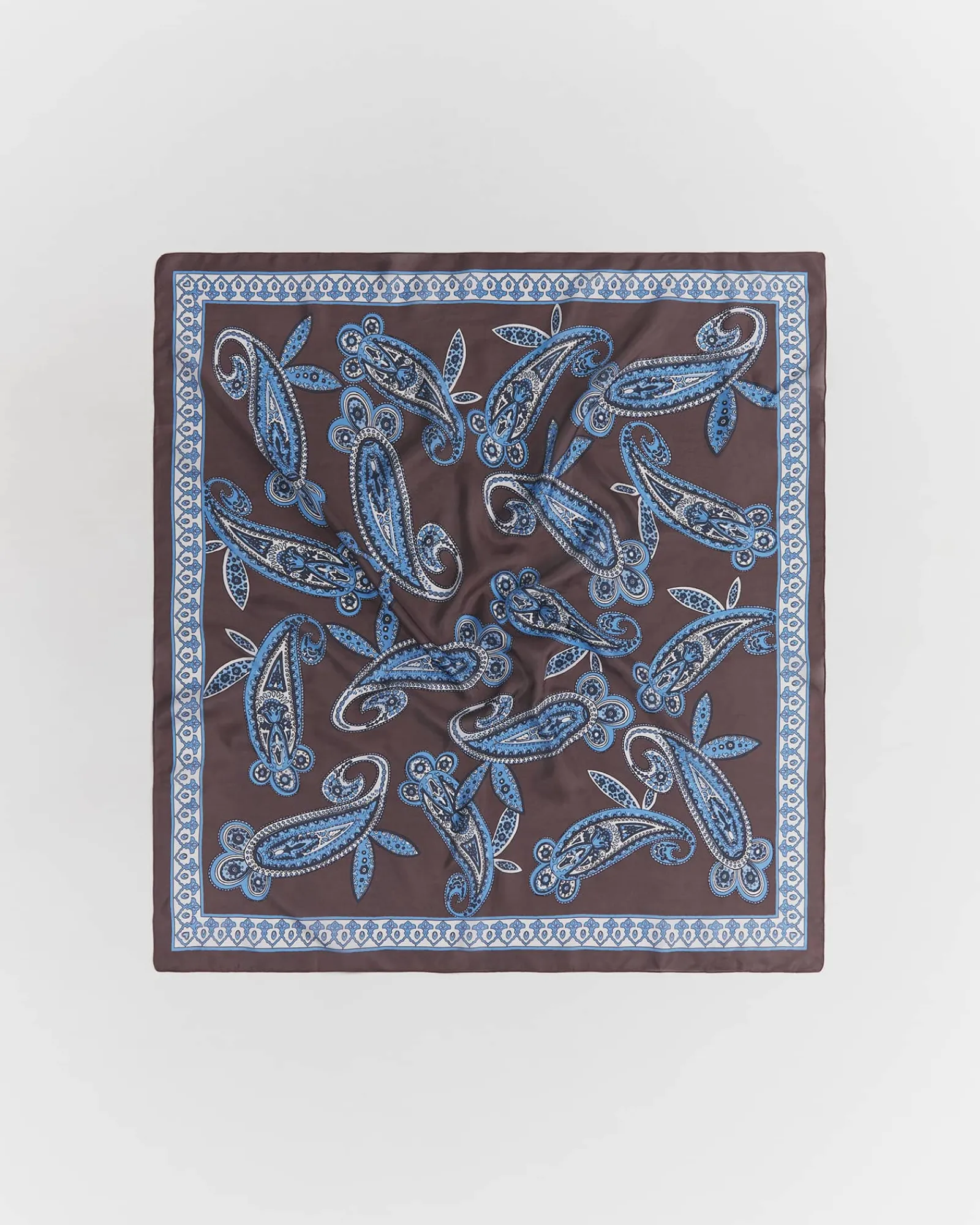 New Sportscraft Elizabeth Paisley Scarf in Chocolate