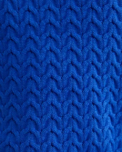 Fashion Sportscraft Elka Cable Cropped Vest in Sorrento Blue SorrentoBlue