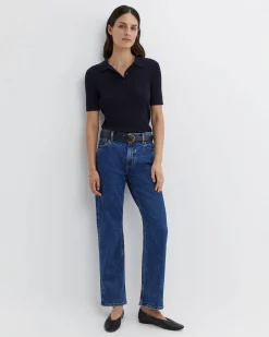 Outlet Sportscraft Elka Cable Polo in Navy