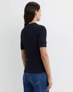 Outlet Sportscraft Elka Cable Polo in Navy