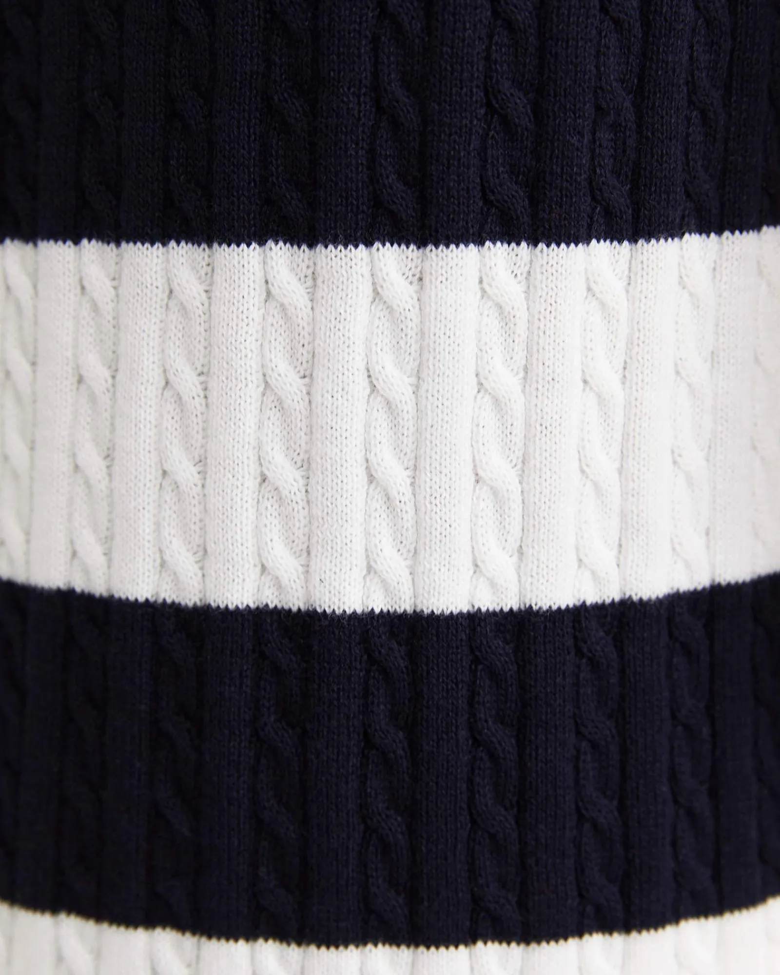Outlet Sportscraft Elka Cable Polo in Whitenavy White/navy