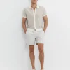 Discount Sportscraft Ellis Knitted Short Sleeve Shirt in Natural Melange NaturalMelange