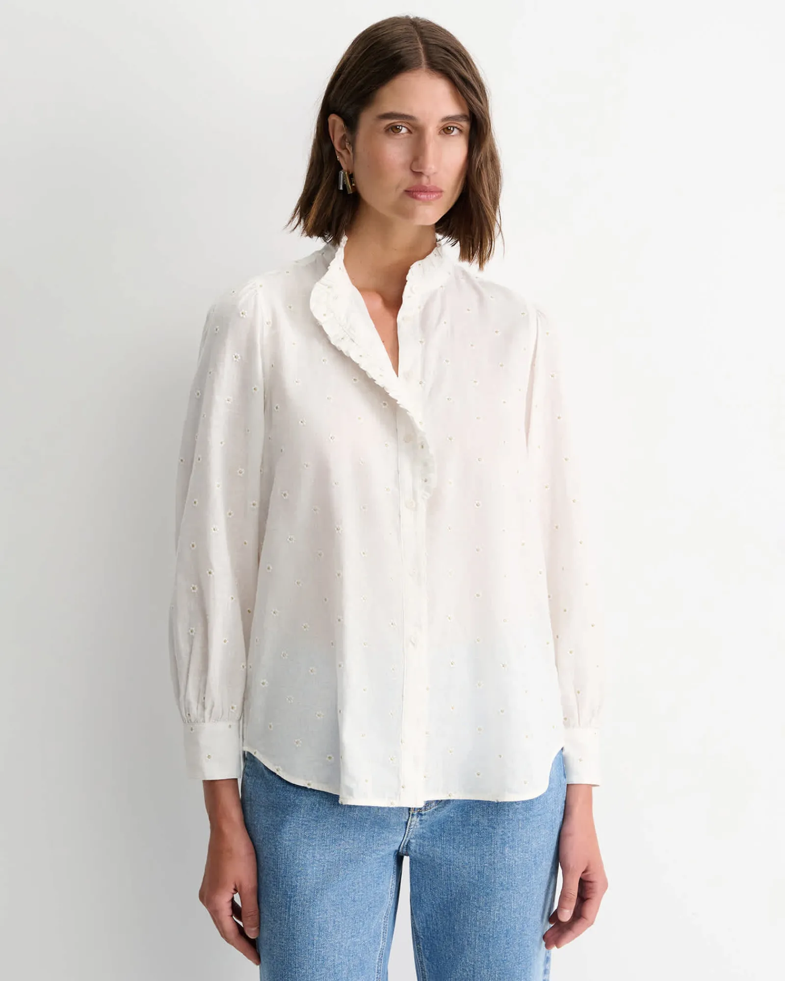 Online Sportscraft Emma Embroidery Blouse in White