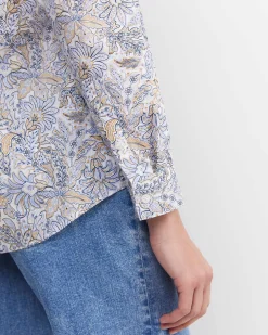 Sale Sportscraft Enzo Liberty Long Sleeve Shirt in Blue Multi BlueMulti