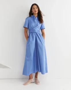 Hot Sportscraft Etta Twist Maxi Dress in Belle Blue BelleBlue