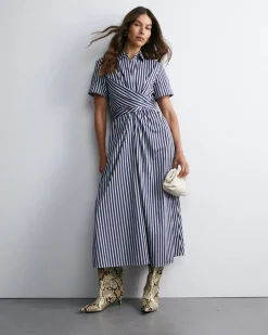 Outlet Sportscraft Etta Twist Maxi Dress in Navywhite Navy/white