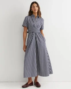 Outlet Sportscraft Etta Twist Maxi Dress in Navywhite Navy/white