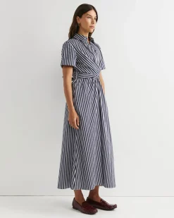 Outlet Sportscraft Etta Twist Maxi Dress in Navywhite Navy/white