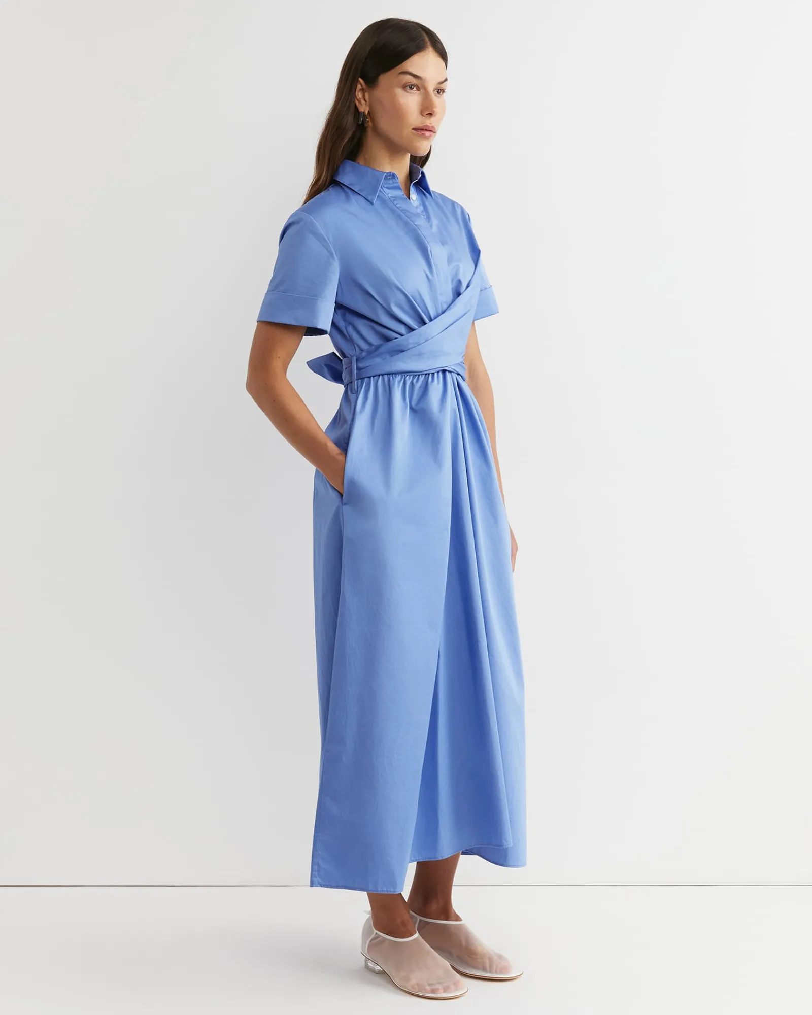 Hot Sportscraft Etta Twist Maxi Dress in Belle Blue BelleBlue