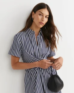 Outlet Sportscraft Etta Twist Maxi Dress in Navywhite Navy/white
