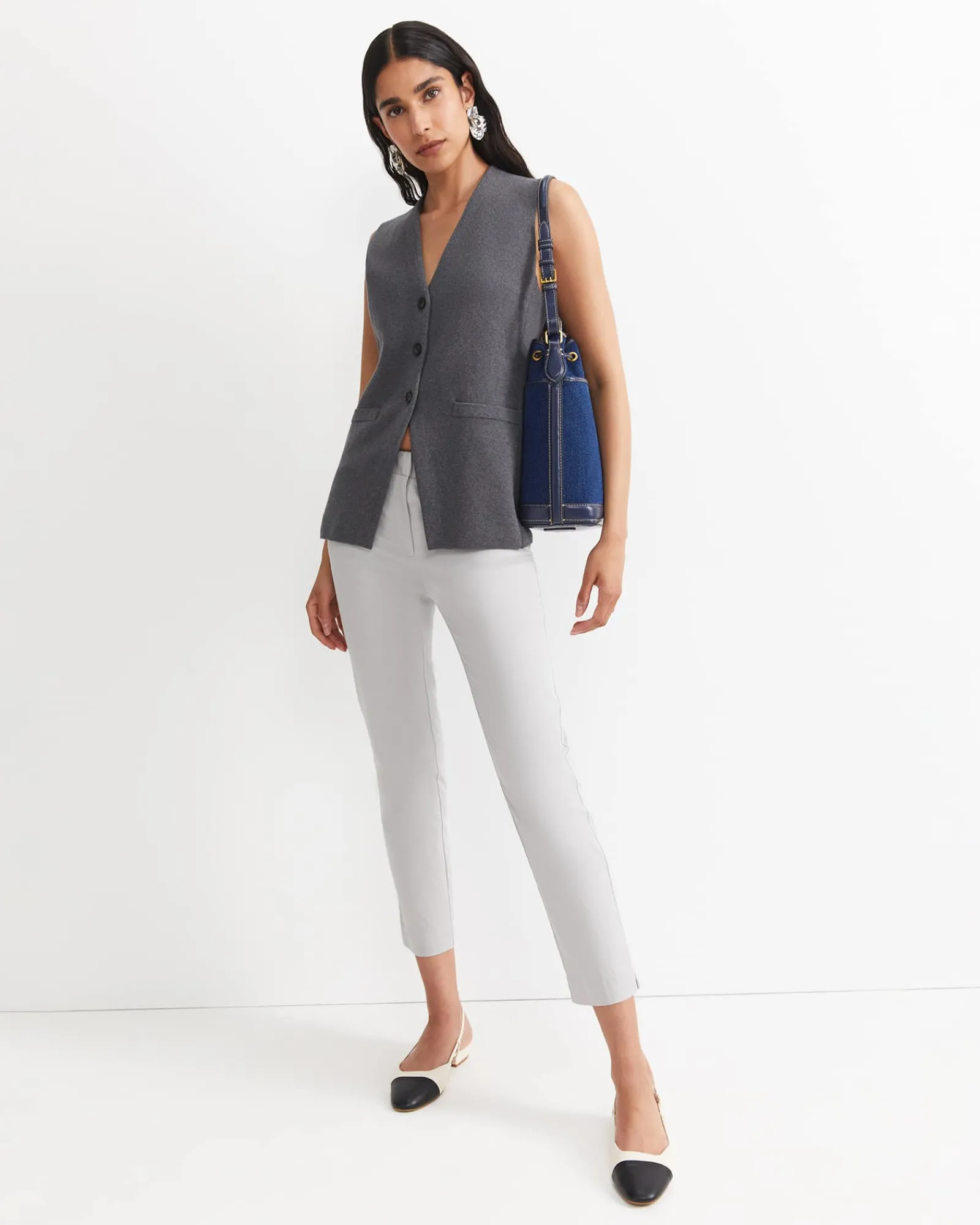Outlet Sportscraft Evie Capri Pant in Silver