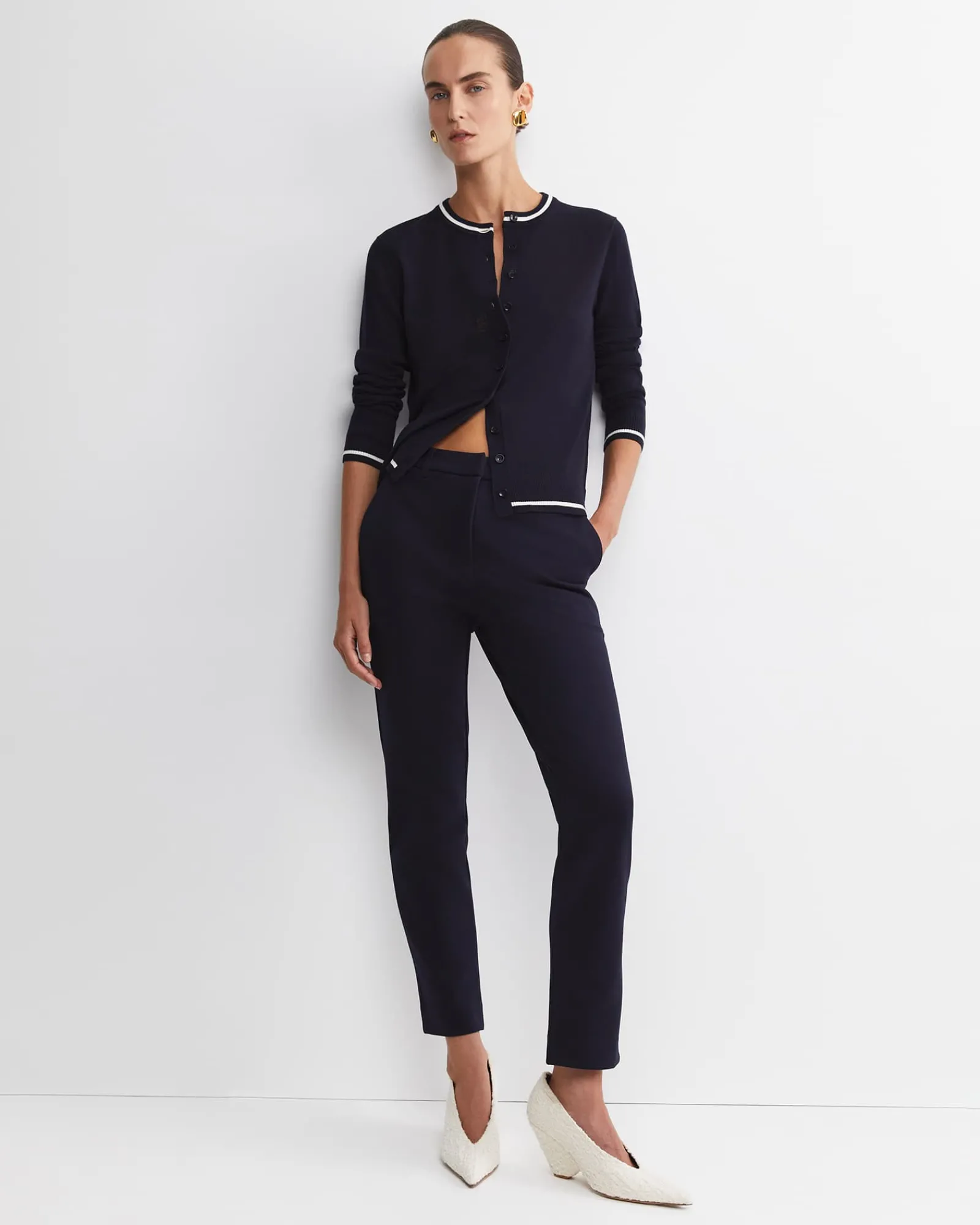 Fashion Sportscraft Evie Ponte Pant in Navy
