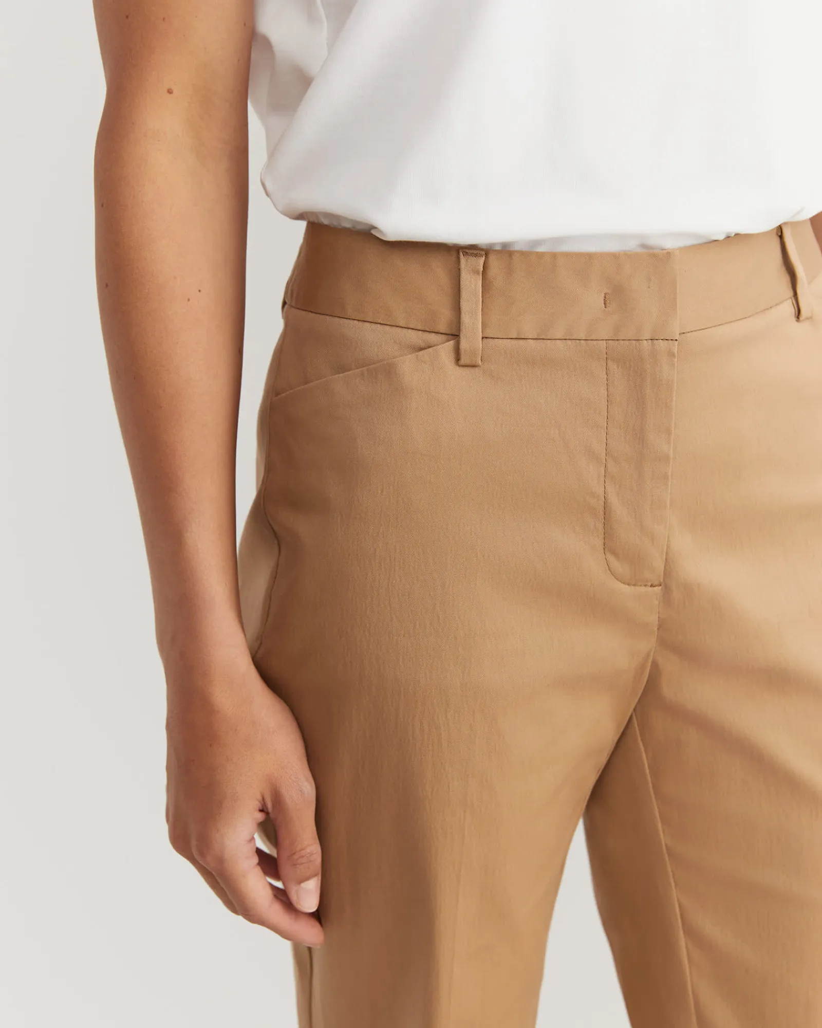 Best Sportscraft Evie Straight Capri Pant in Tan