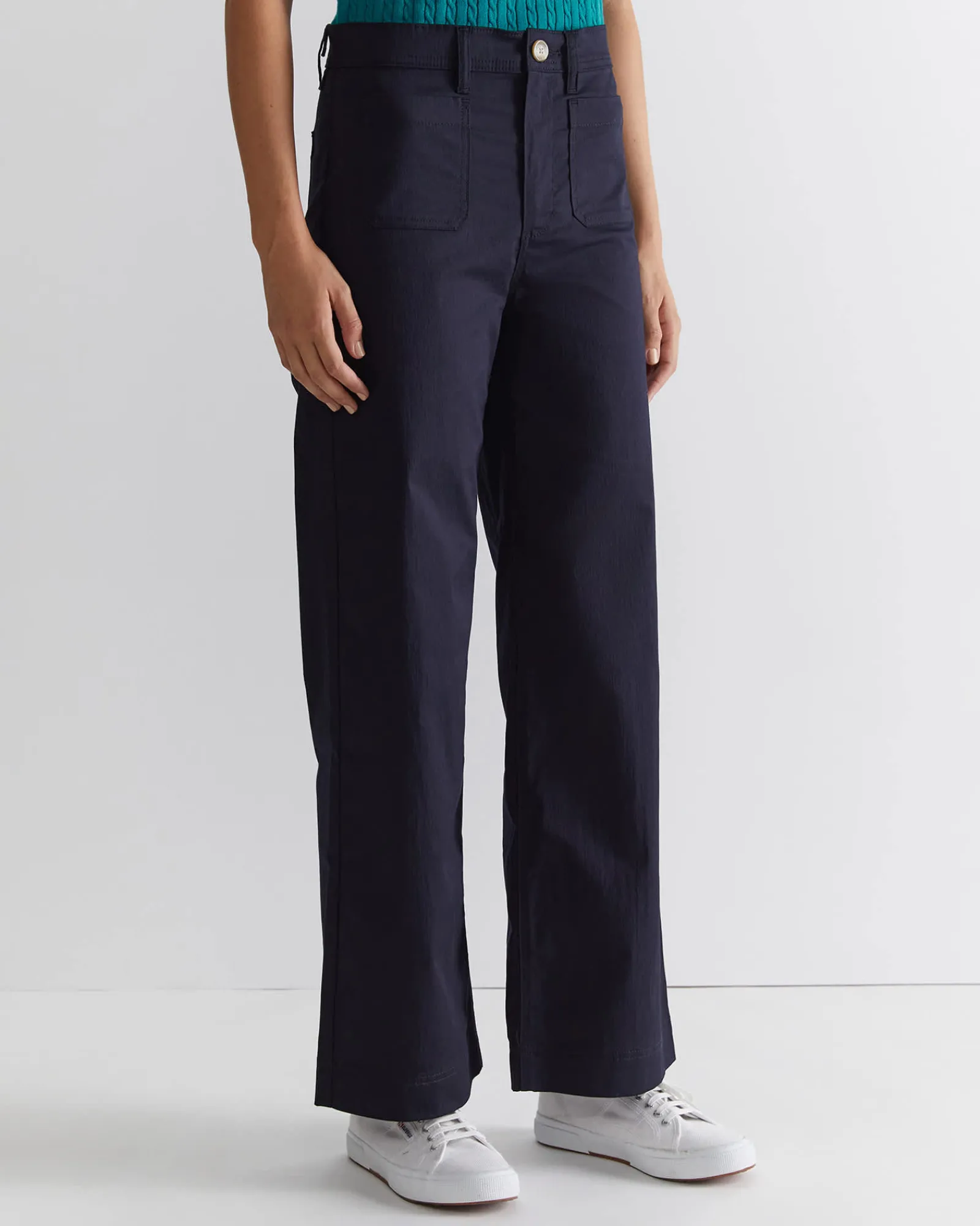 Clearance Sportscraft Evie Wide Leg Pant in Classic Navy ClassicNavy