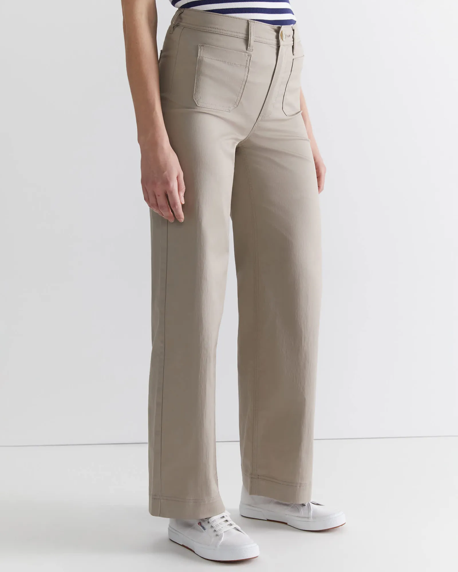 New Sportscraft Evie Wide Leg Pant in Latte