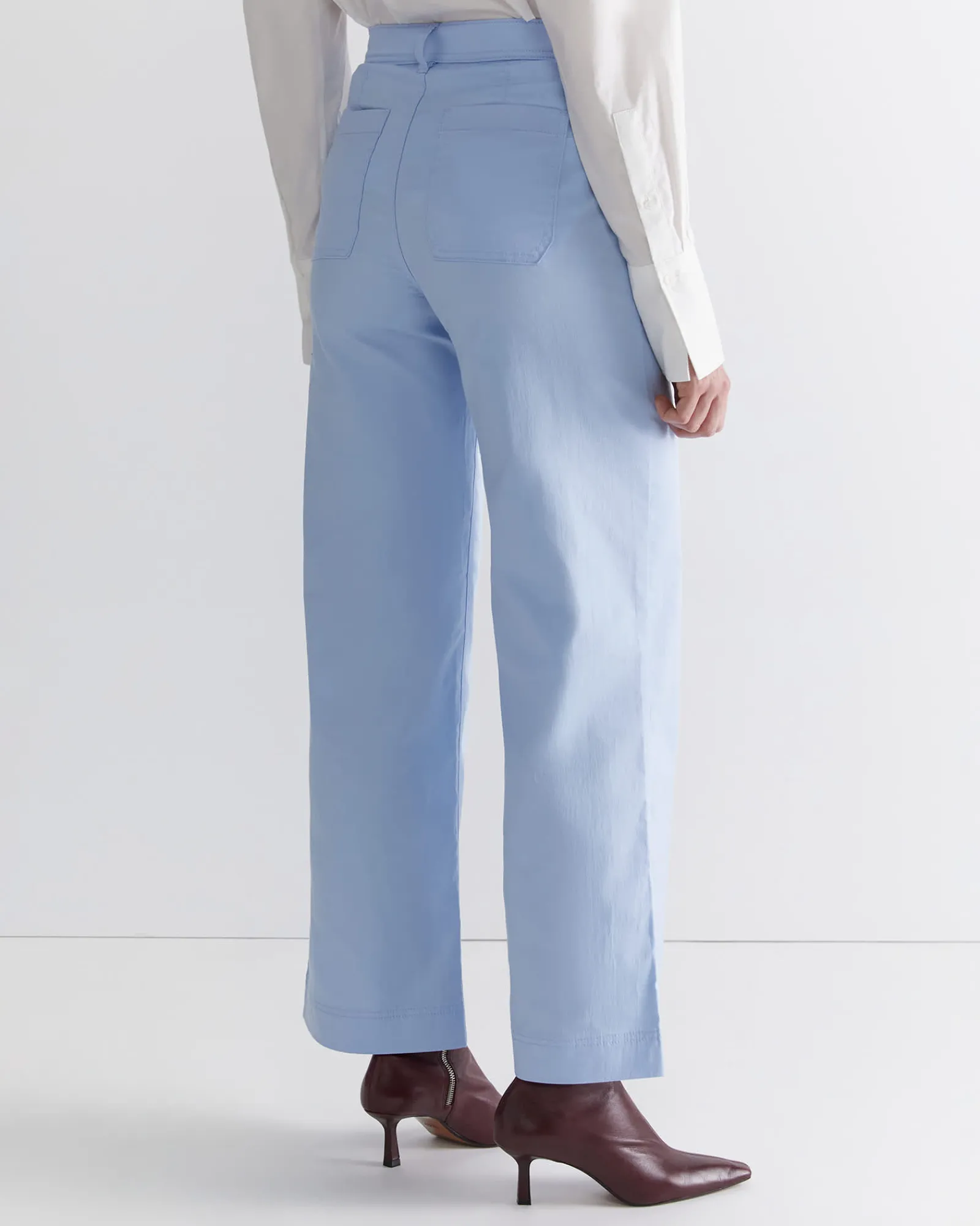 Discount Sportscraft Evie Wide Leg Pant in Pale Blue PaleBlue