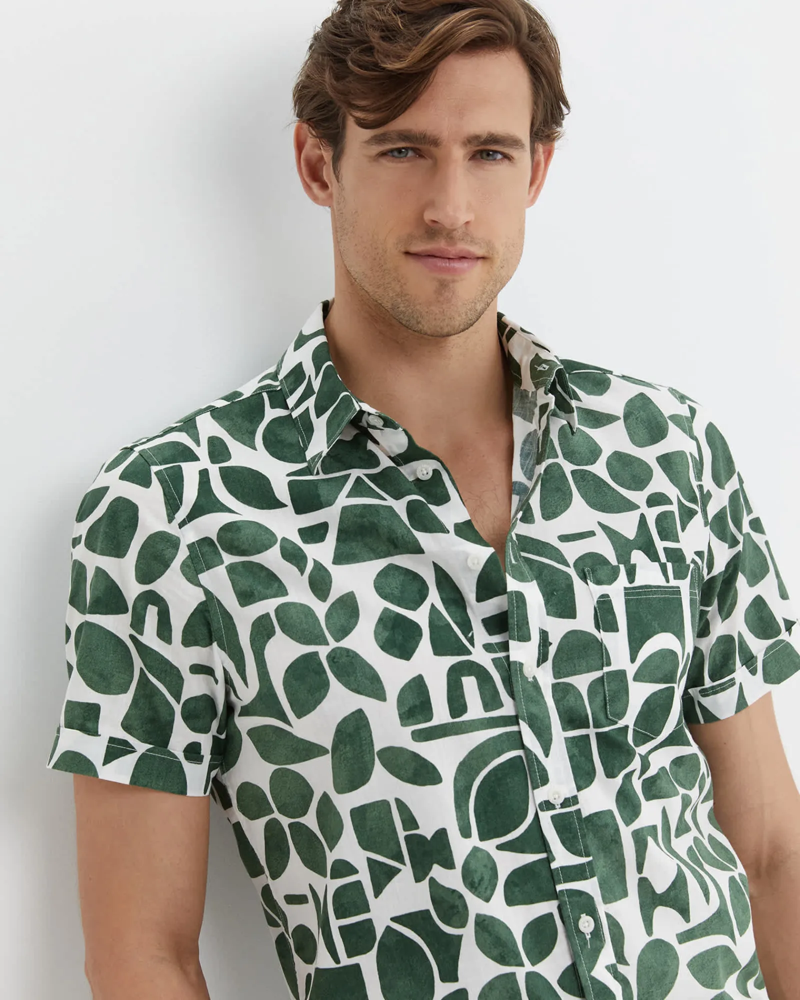 New Sportscraft Ezra Short Sleeve Shirt in Elm