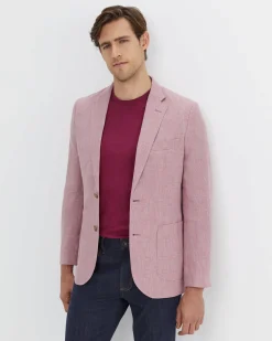 New Sportscraft Farrer Linen Sports Jacket in Dusty Pink DustyPink