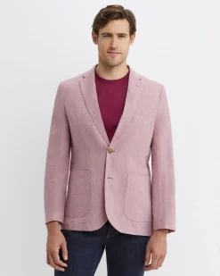 New Sportscraft Farrer Linen Sports Jacket in Dusty Pink DustyPink