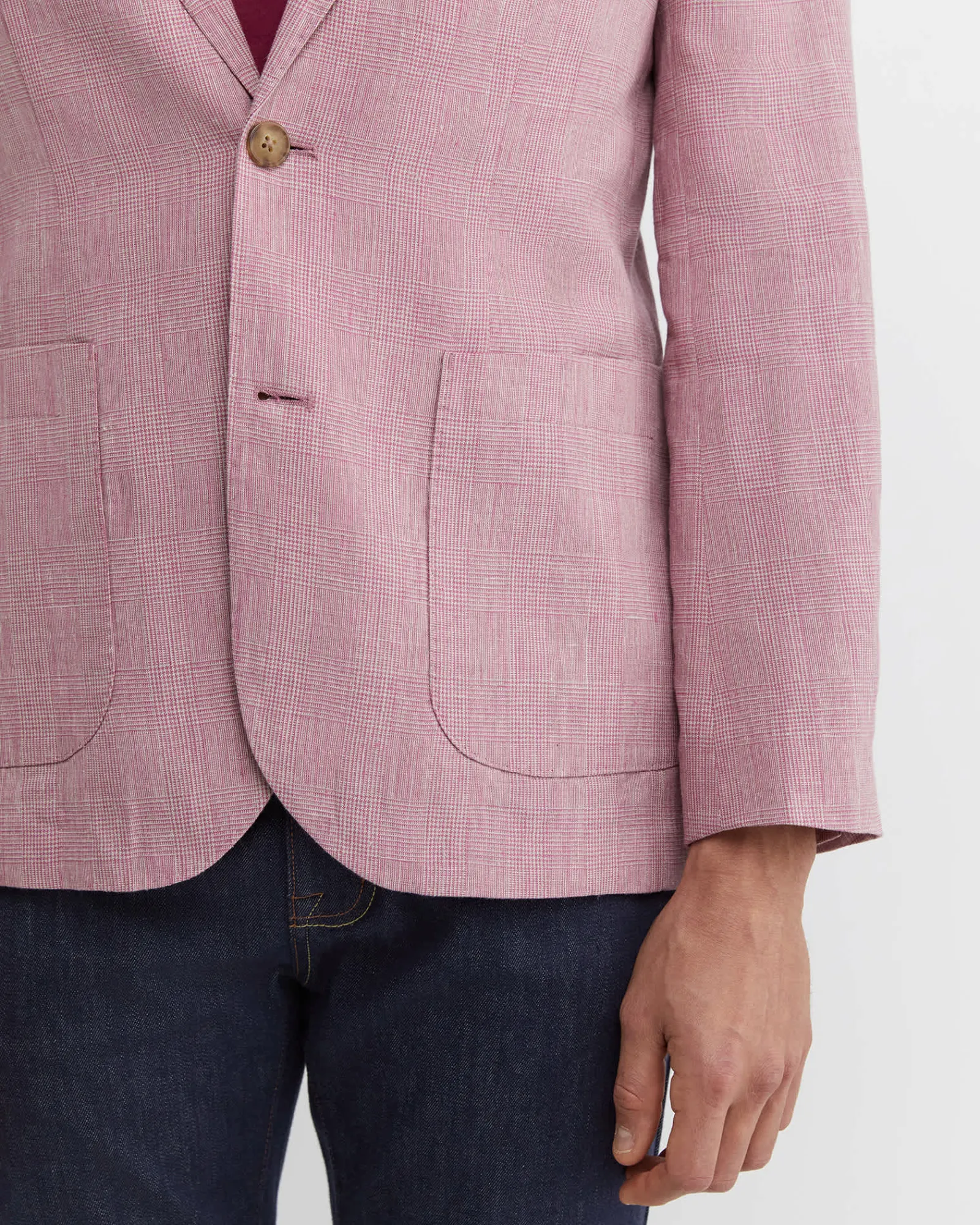New Sportscraft Farrer Linen Sports Jacket in Dusty Pink DustyPink