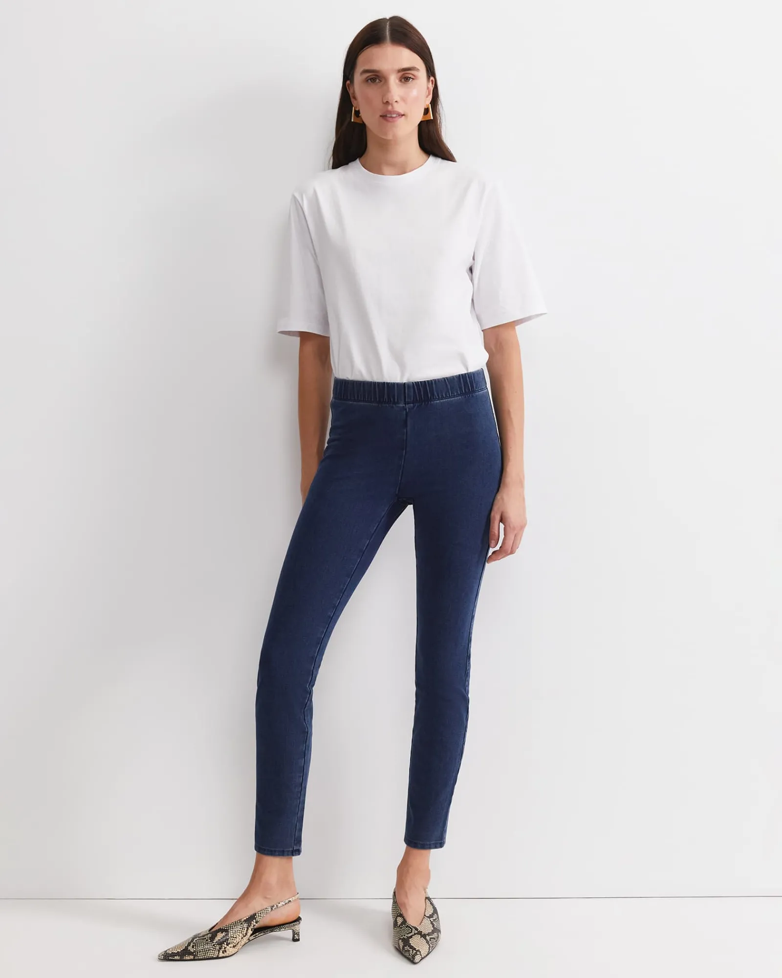 New Sportscraft Felicity Denim Pull On Pant in Washed Indigo WashedIndigo