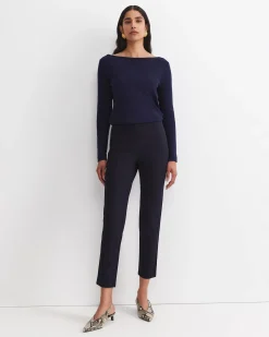 Sale Sportscraft Felicity Flat Front Slim Pant in Navy