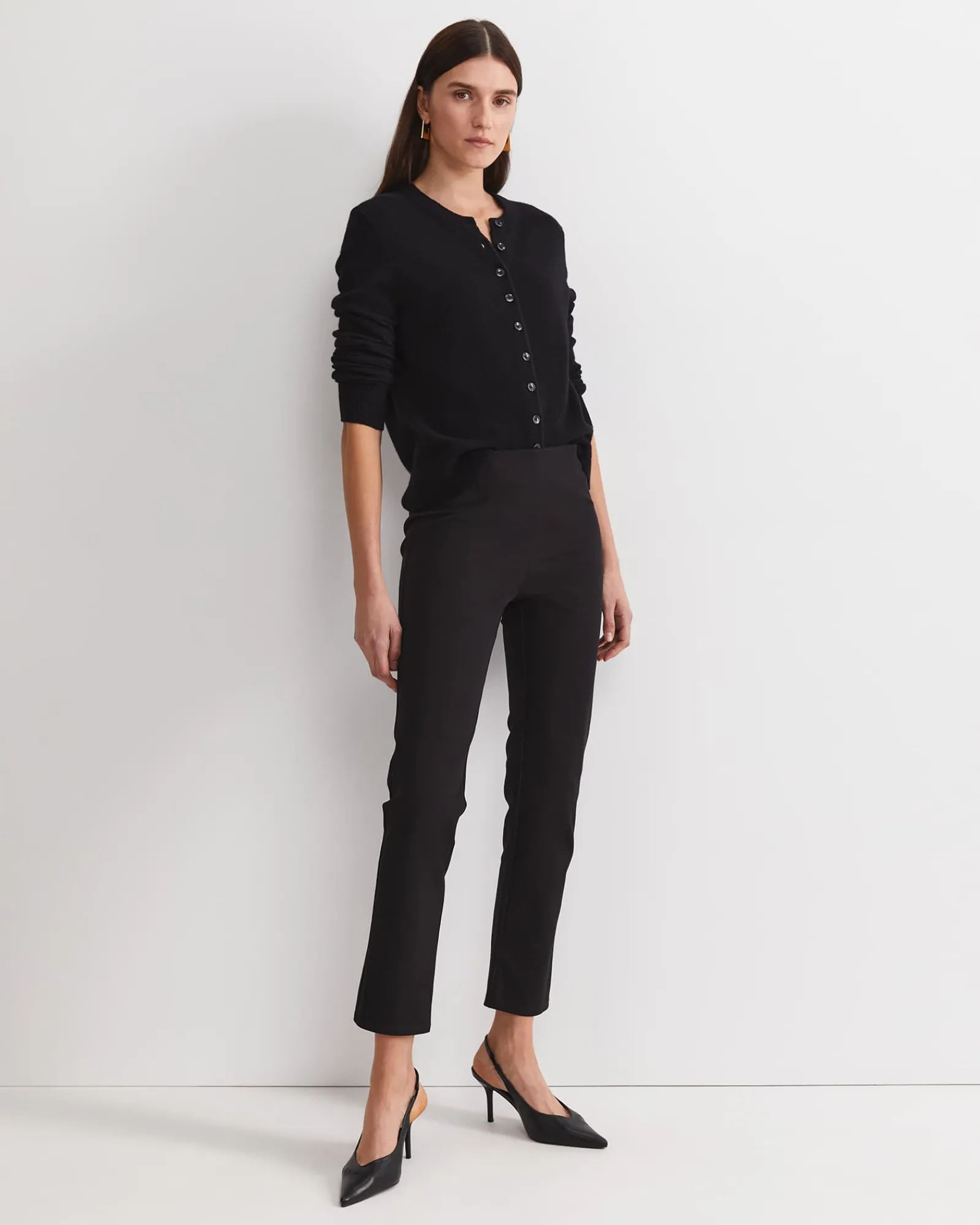 Sale Sportscraft Felicity Flat Front Slim Pant in Black