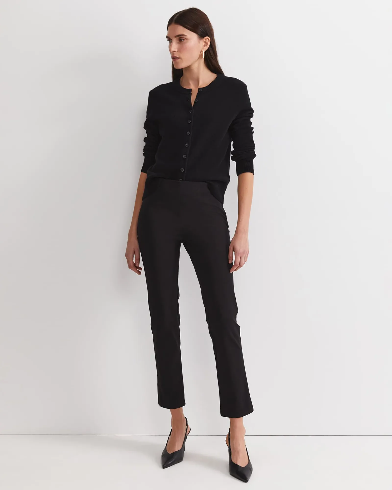 Sale Sportscraft Felicity Flat Front Slim Pant in Black