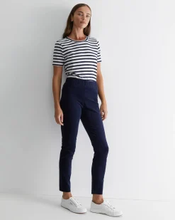 New Sportscraft Felicity Velvet Pull On Pant in Navy