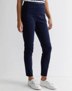 New Sportscraft Felicity Velvet Pull On Pant in Navy