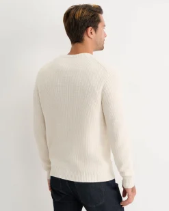Hot Sportscraft Finn Rib Crew Neck Knit in Milk