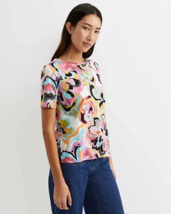 Discount Sportscraft Fiola Short Sleeve Mercerised Tee in Multi