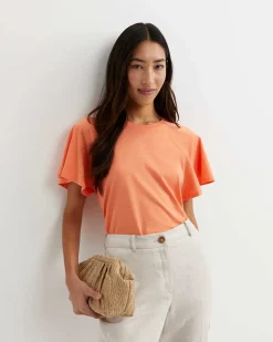 Hot Sportscraft Flutter Short Sleeve Tee in Tangerine