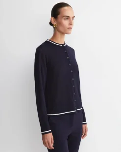 Outlet Sportscraft Francis Merino Cardigan in Navy